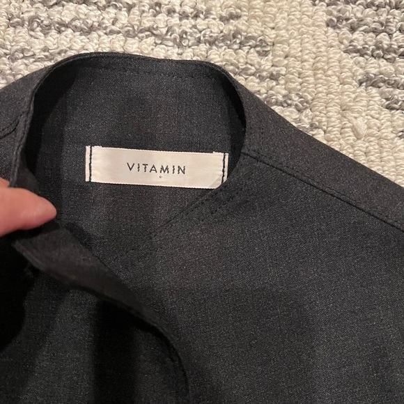 Vitamin button down blouse shirt lagenlook - Picture 4 of 11